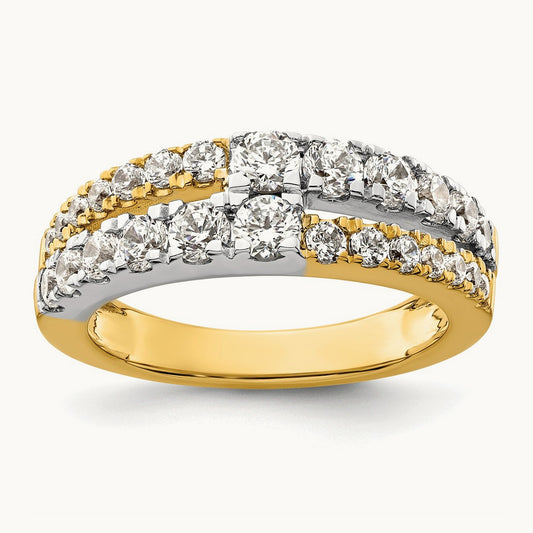 Double Row Band, 1.25 ct tw Lab-Grown Diamond