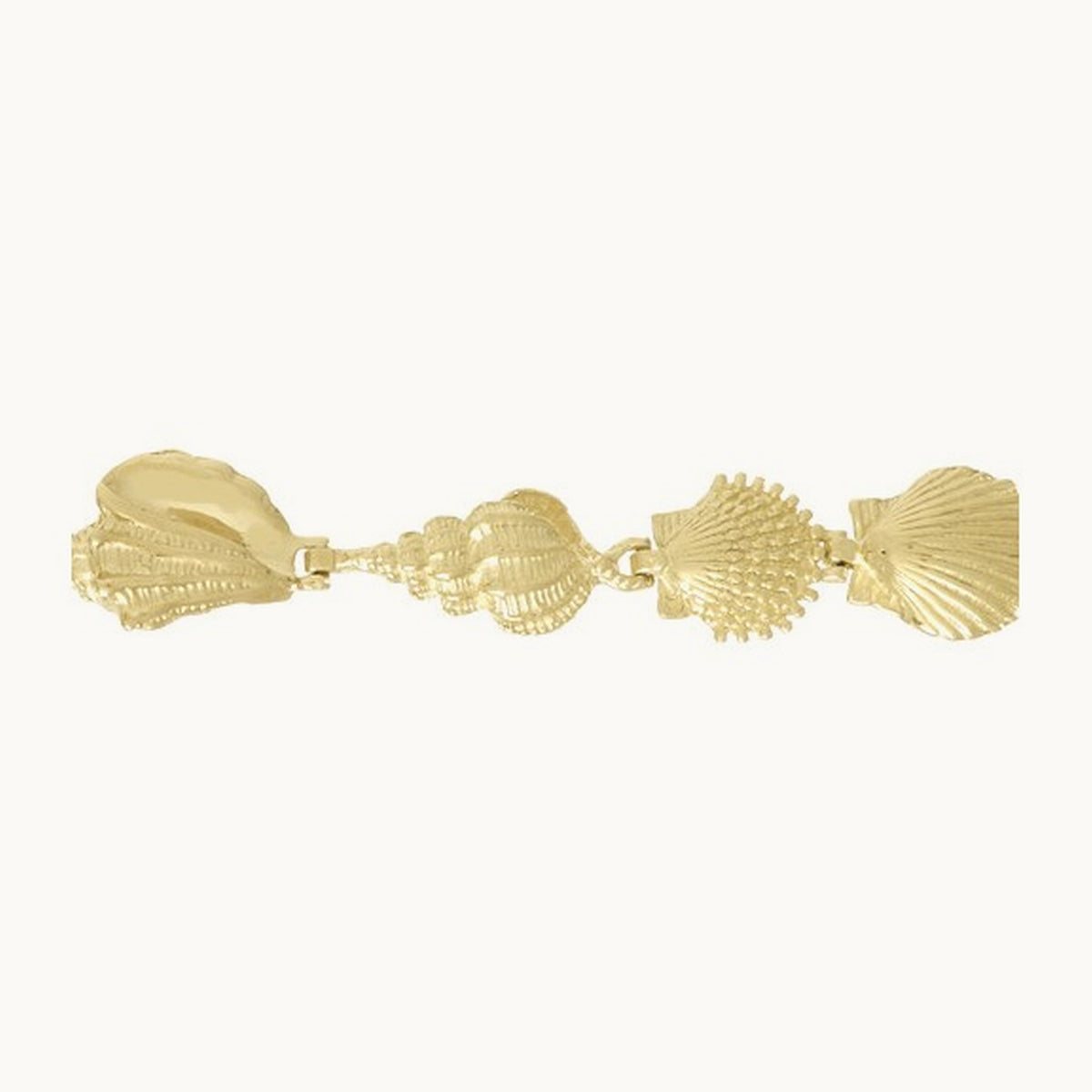 YG 8\ ASSORTED SHELL LINK BRACELET", 14K