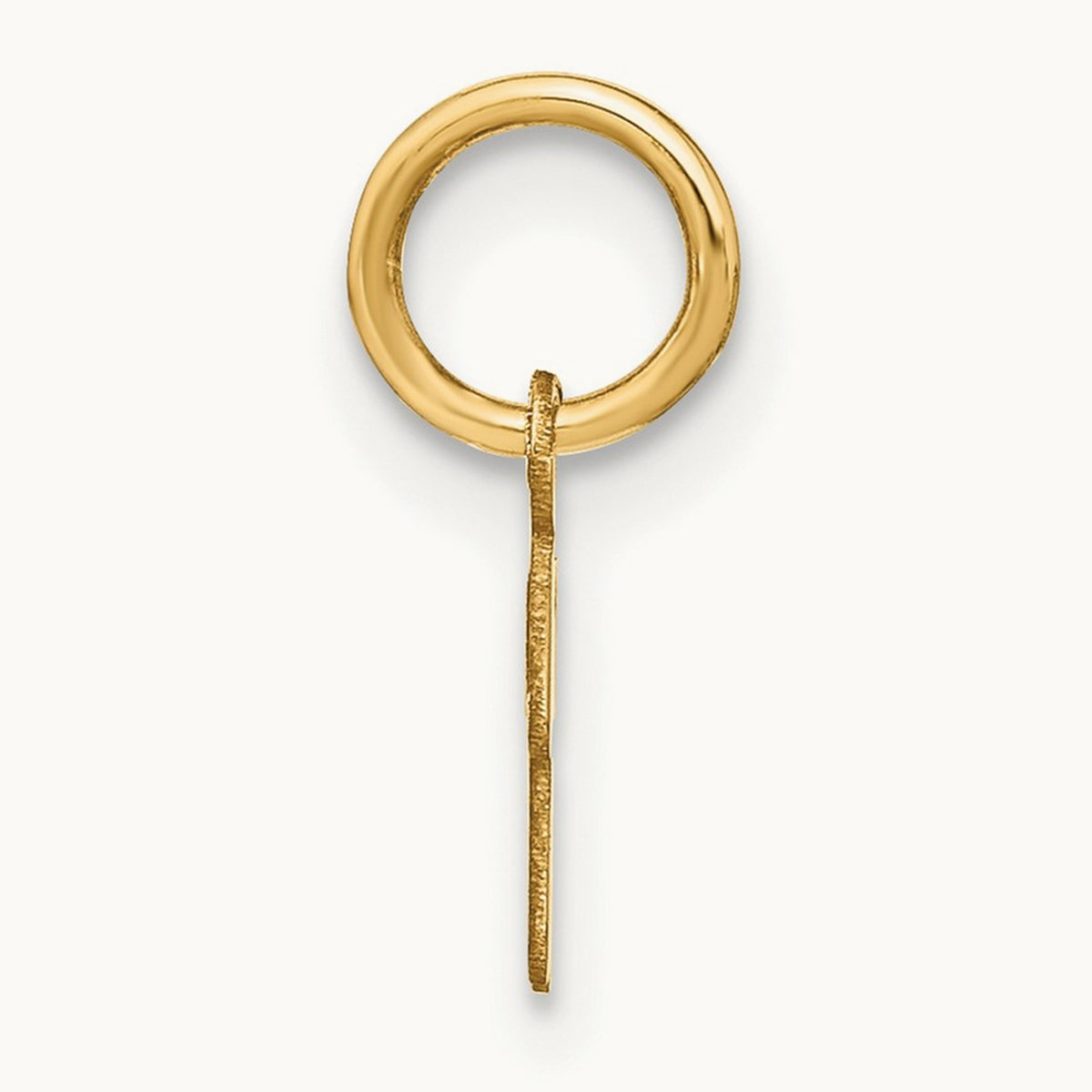 Upper case Initial Charm — 14K Yellow Gold, R