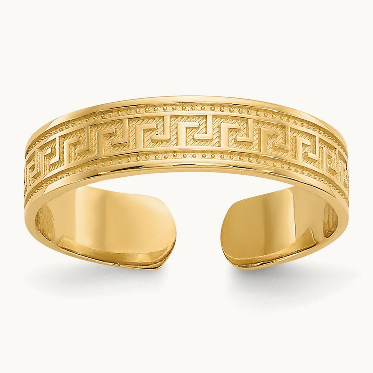 Greek Key Toe Ring, 14K