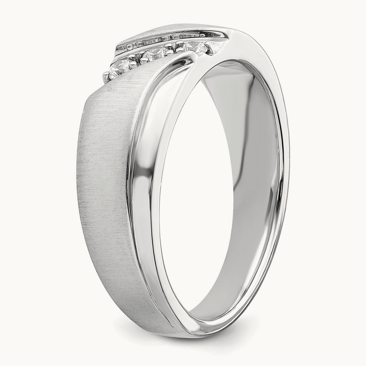 Diamond Men's Band, 14K White Gold