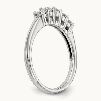5-Stone Diamond Band, 14K White Gold