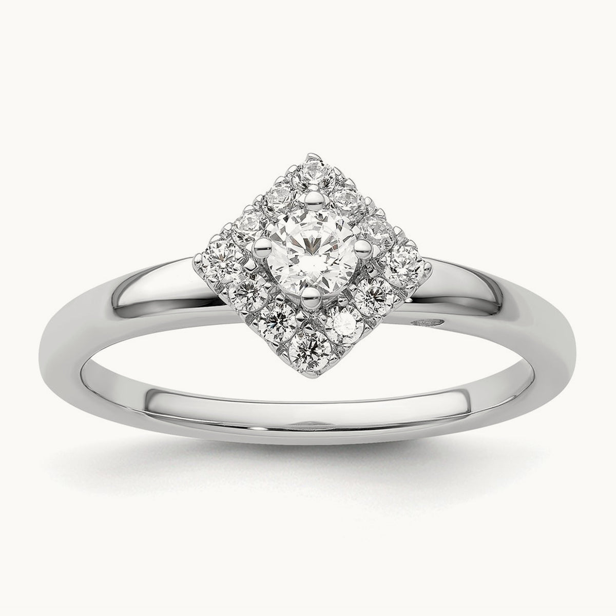 Halo Engagement Ring, 0.25 ct tw Lab-Grown Diamond