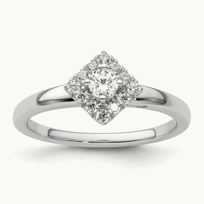 Halo Engagement Ring, 0.25 ct tw Lab-Grown Diamond