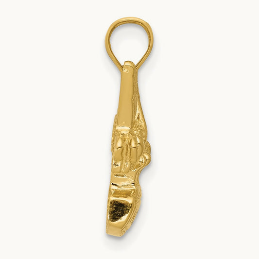 Bee on HONEY Jar Pendant, 14K