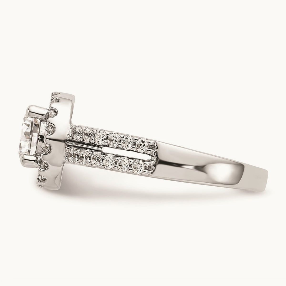 Round Halo Engagement Ring Mounting