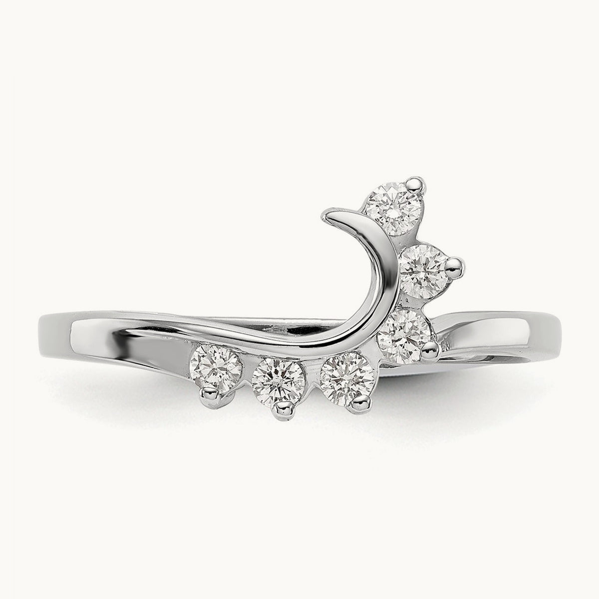 Ring Wrap, 0.15 ct tw Lab-Grown Diamond — 14K White Gold