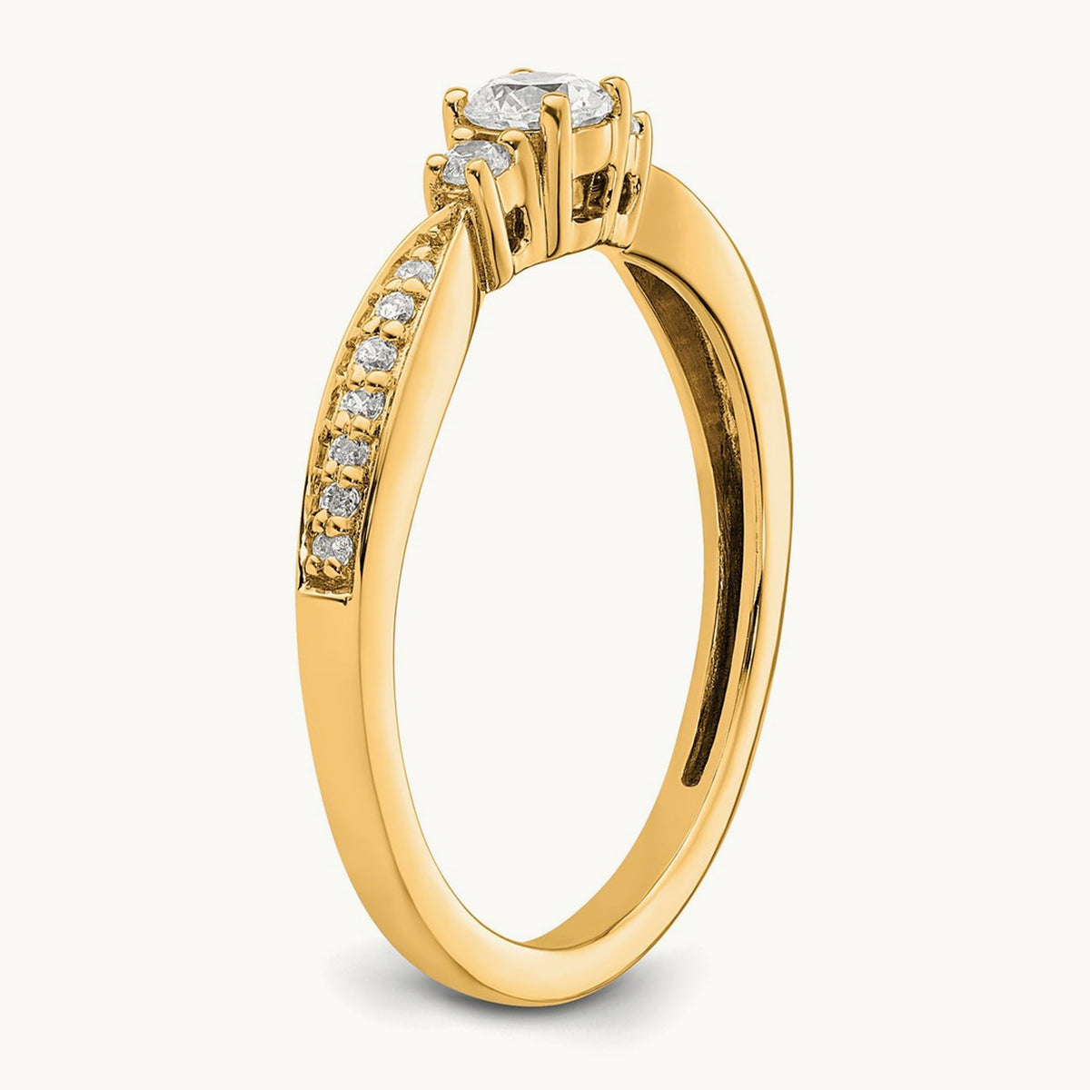 Petite Engagement Ring — 10K Yellow Gold, 7