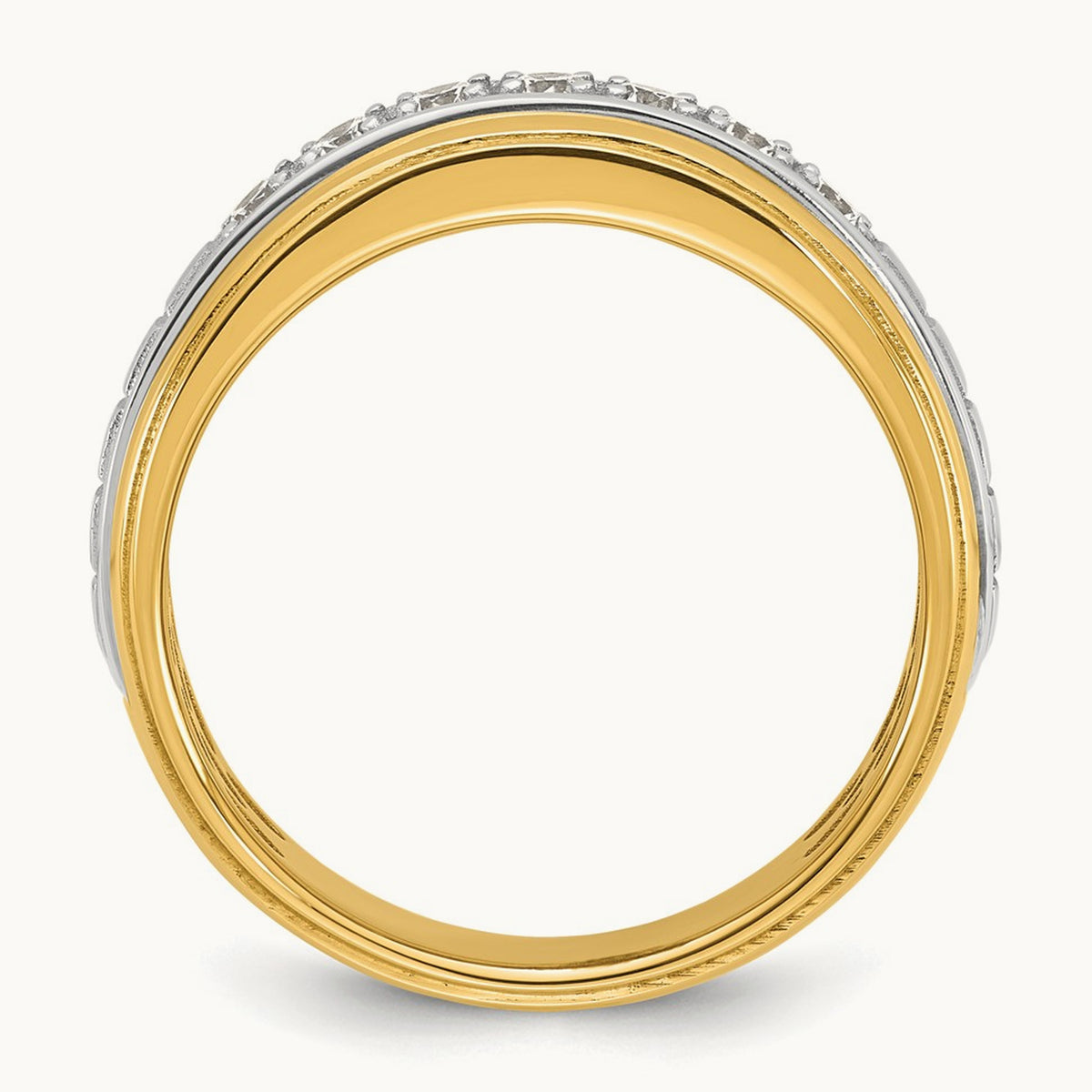14ktt IB Goodman Mens Satin Diamond Ring Mounting