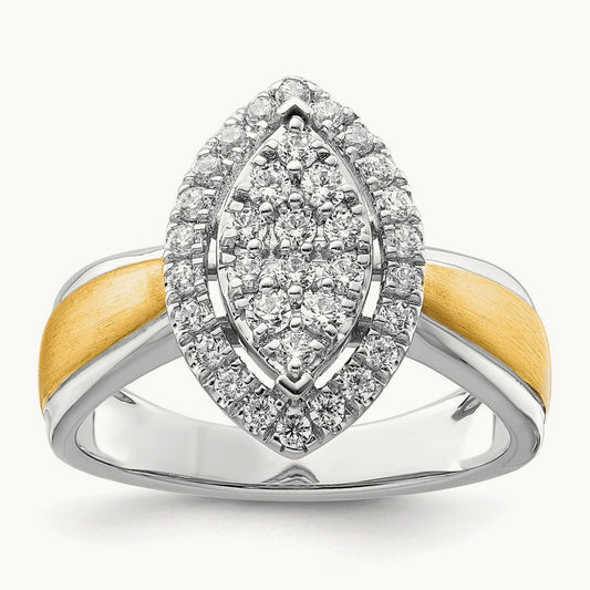 Cluster Engagement Ring, 0.50 ct tw Lab-Grown Diamond