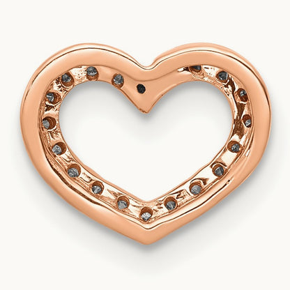 1/15ct. Diamond Heart Chain Slide — 14K Rose Gold