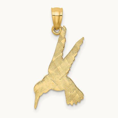 Hummingbird Pendant, 14K
