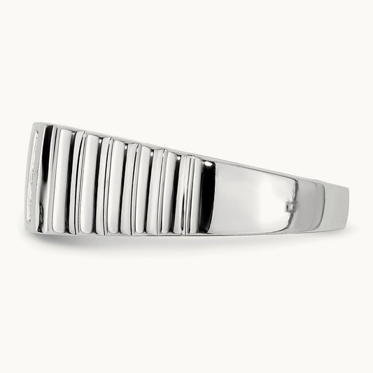 Diamond Mens Ring, 14K White Gold