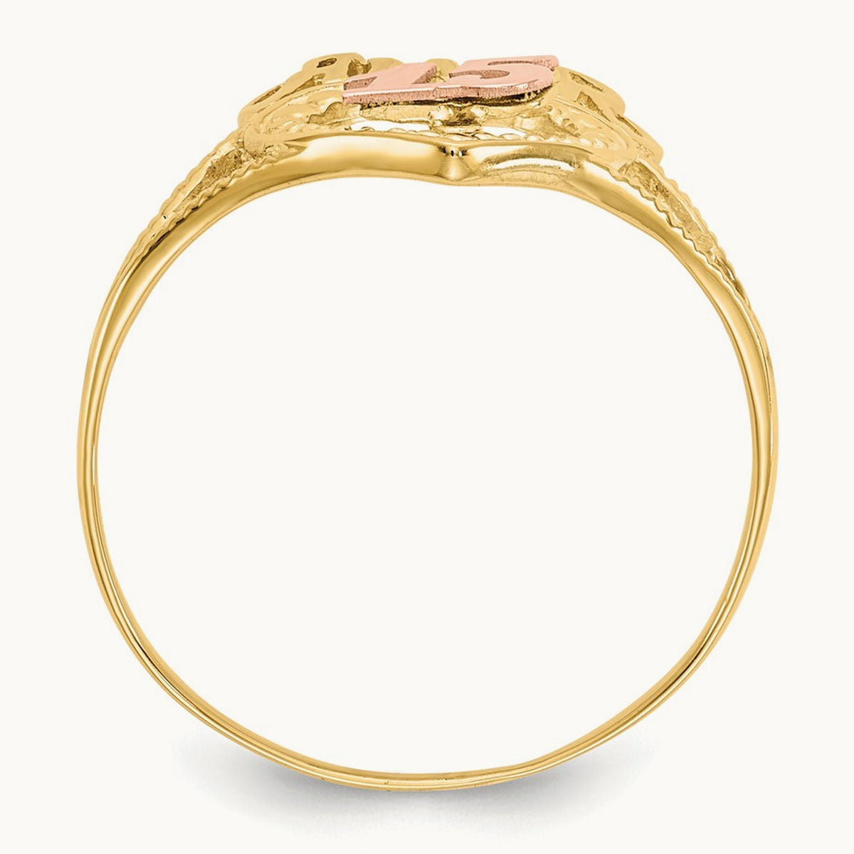 Amor 15 Heart Ring, 14K Two-tone