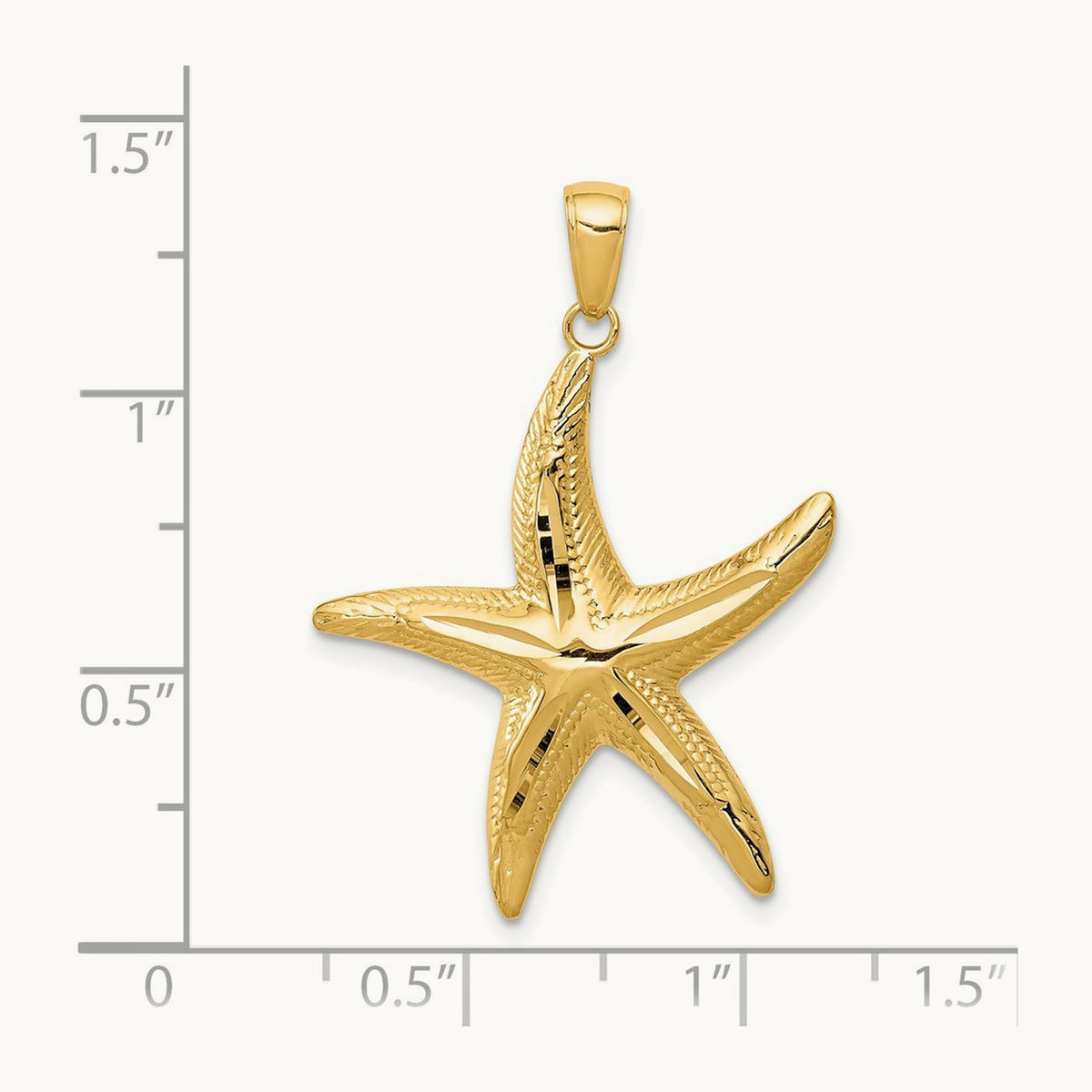 Diamond-cut Starfish Pendant — photo set
