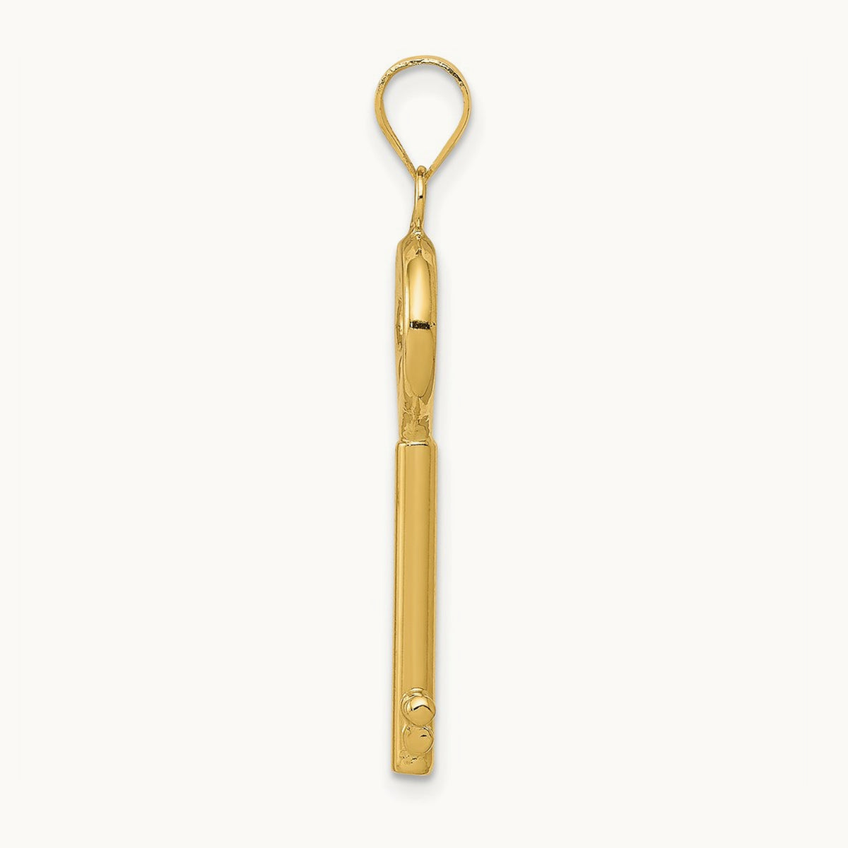 Polished 3-D Key Charm — 34mm