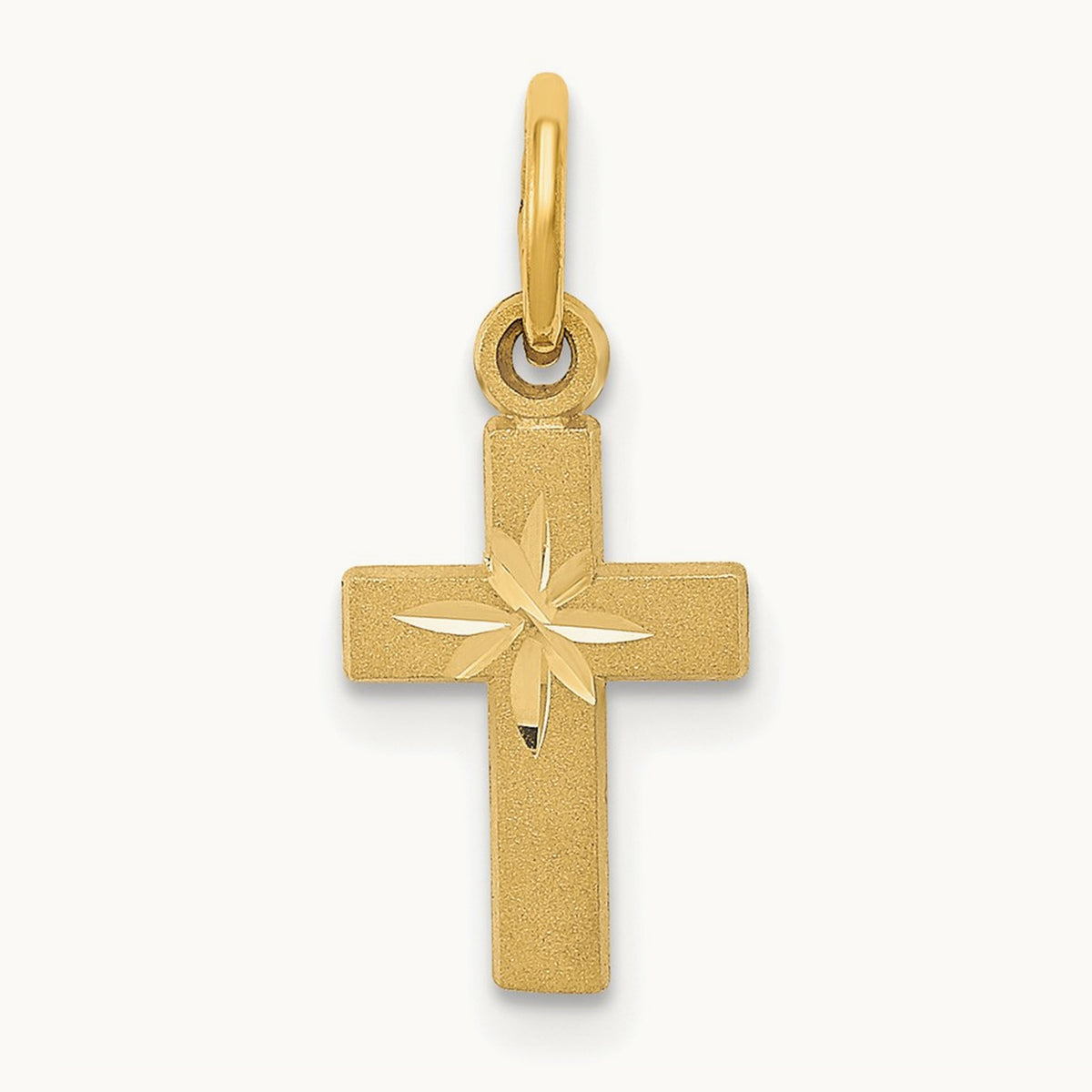 Tiny Cross Charm, 14K