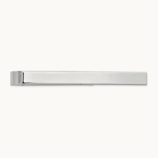 Polished Tie Bar — 14K White Gold