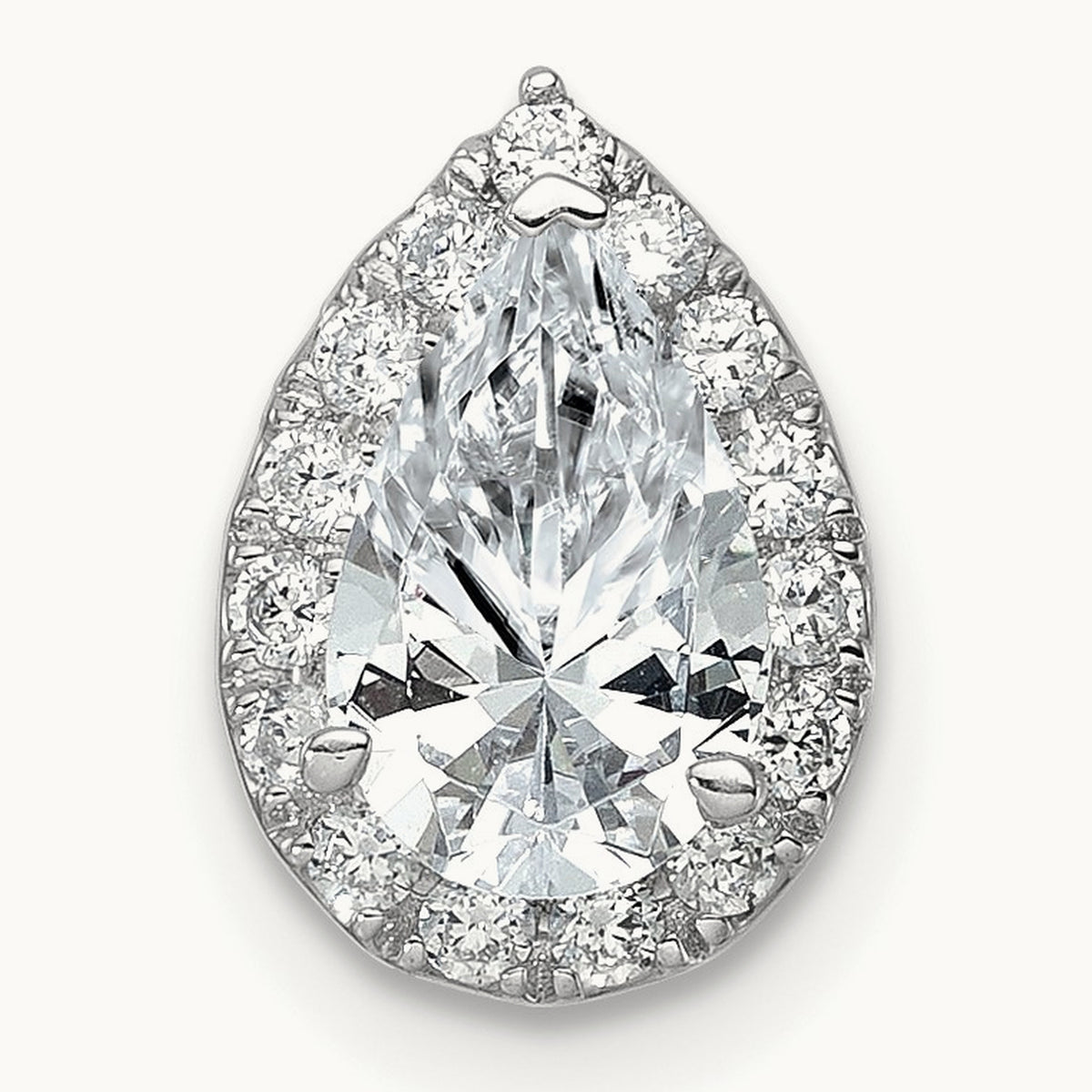 Pear Halo Chain Slide, 2.50 ct tw Lab-Grown Diamond
