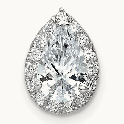 Pear Halo Chain Slide, 2.50 ct tw Lab-Grown Diamond