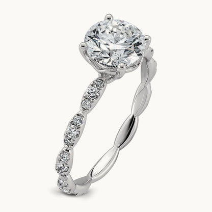 Round Center Ring, 1 7/8-3 1/2 ct Lab-Grown Diamond