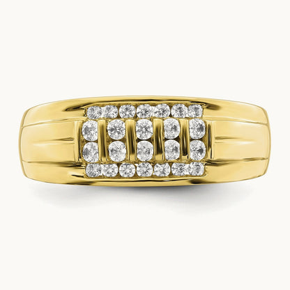 Men's Ring, 0.50 ct tw Lab-Grown Diamond — 10K Yellow Gold