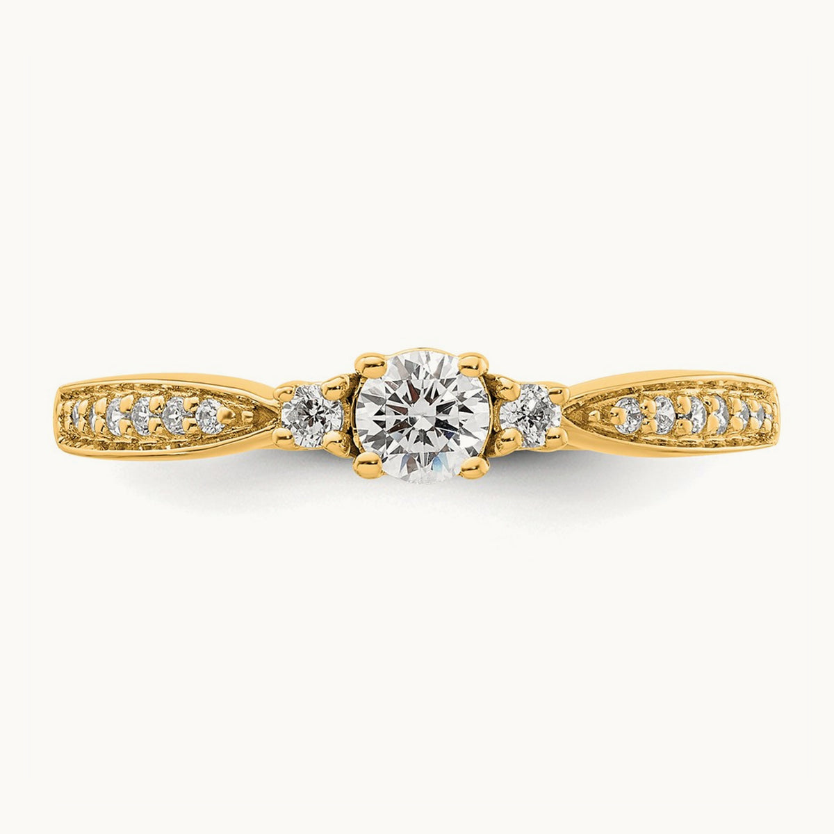 Petite Engagement Ring — 10K Yellow Gold, 7