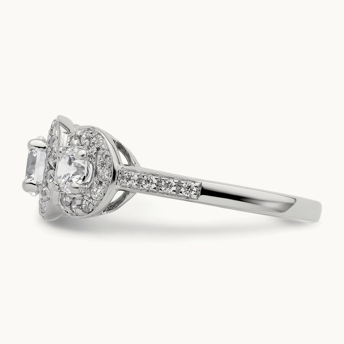 3-Stone Semi-Mount Engagement Ring, 0.50 ct tw