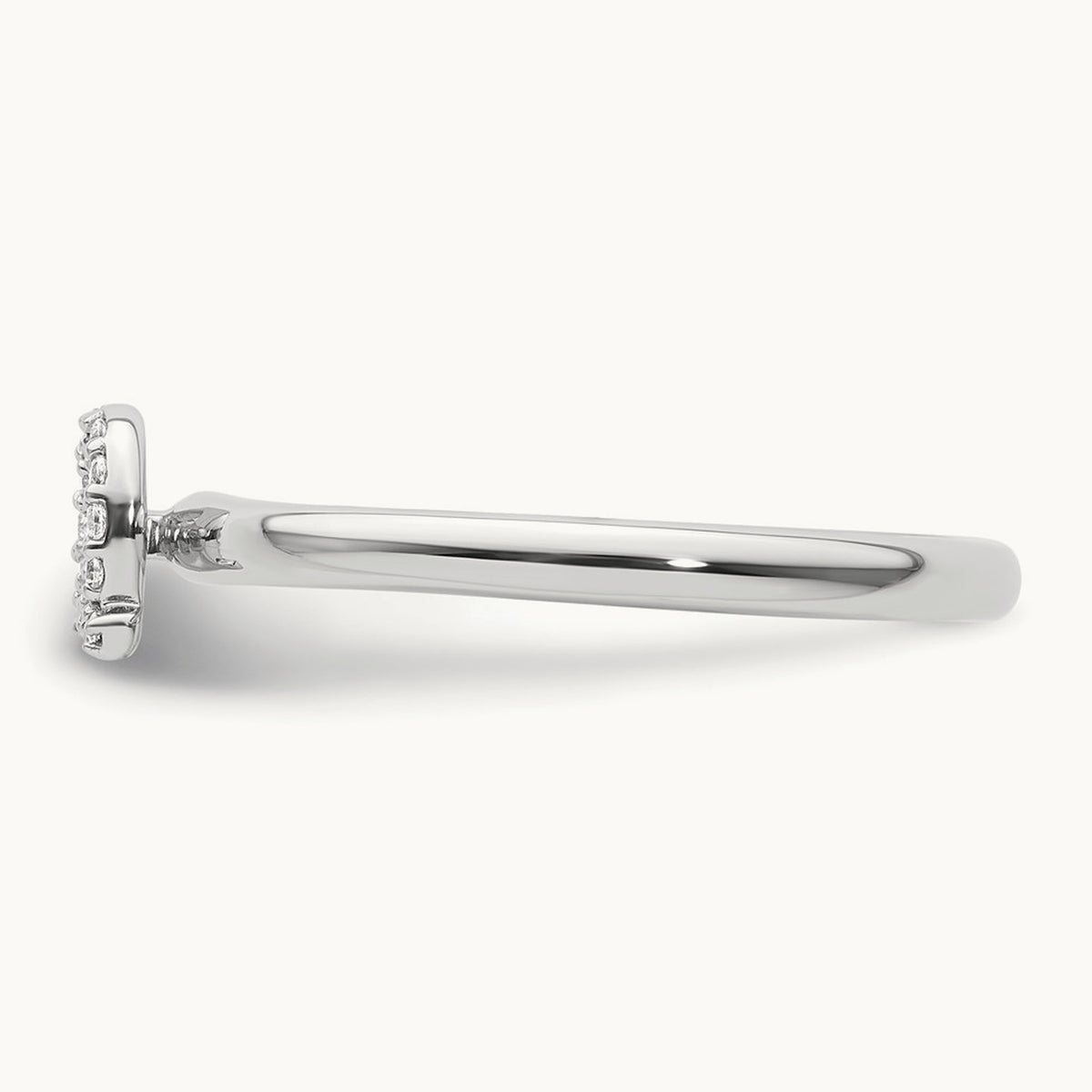 Stackable Diamond Ring — 14K White Gold, Q
