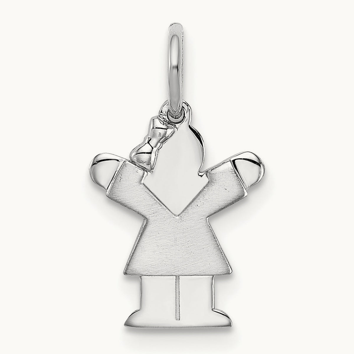 Mini Girl Love Charm — 14K White Gold