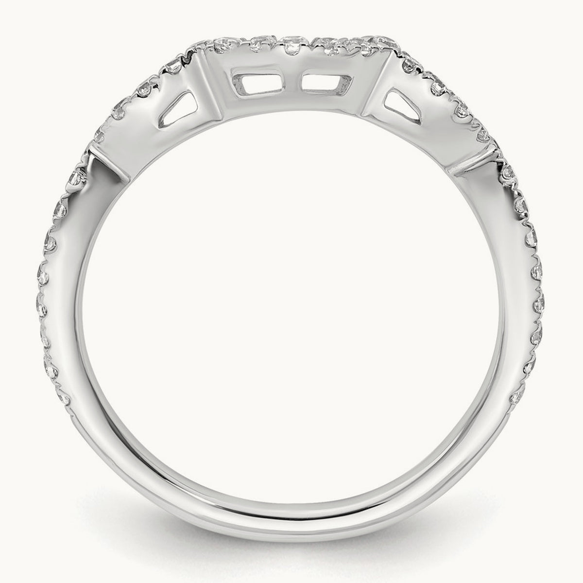 Diamond Wedding Band, 14K White Gold