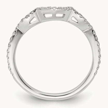 Diamond Wedding Band, 14K White Gold