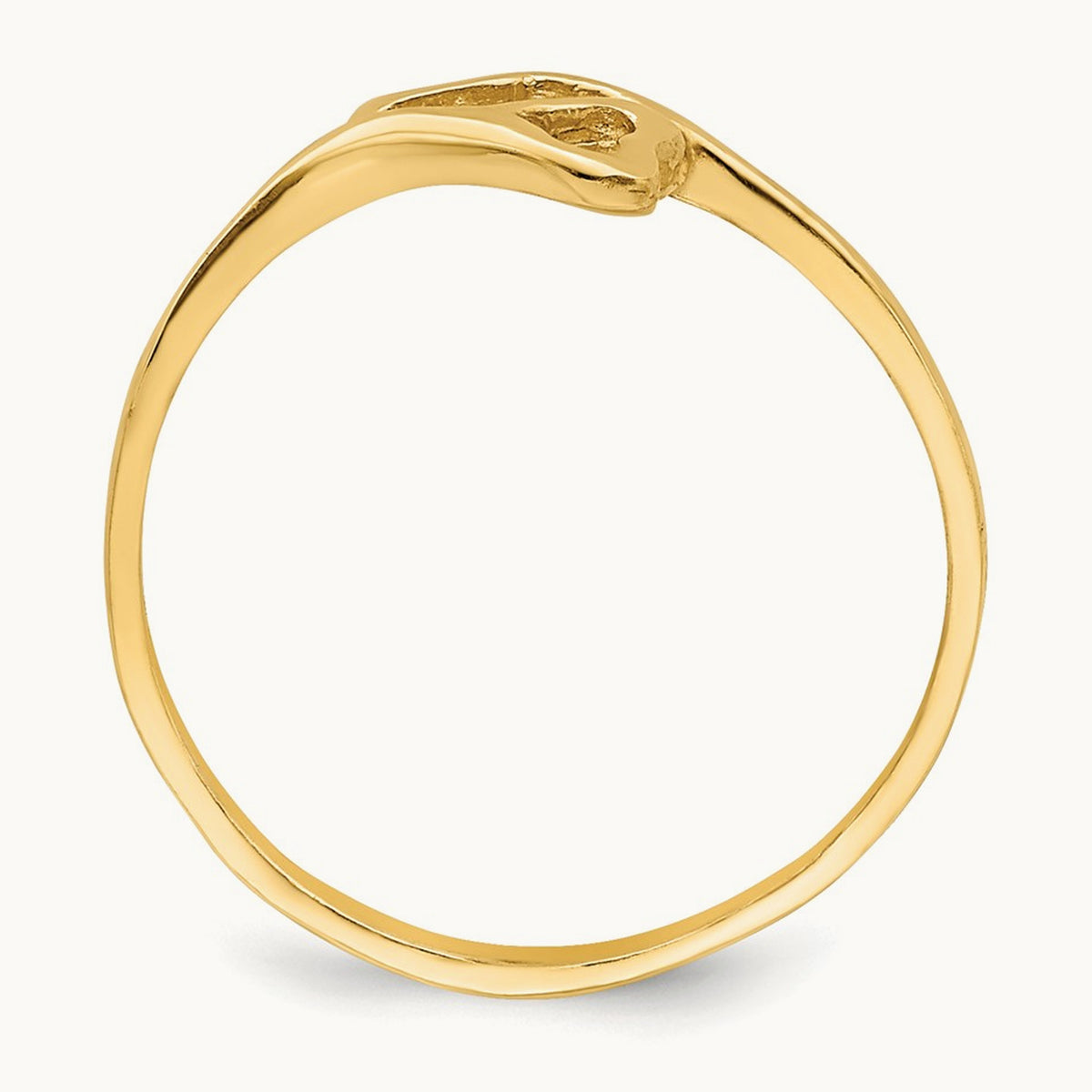 Double Heart Baby Ring, 14K