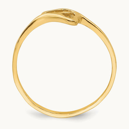 Double Heart Baby Ring, 14K