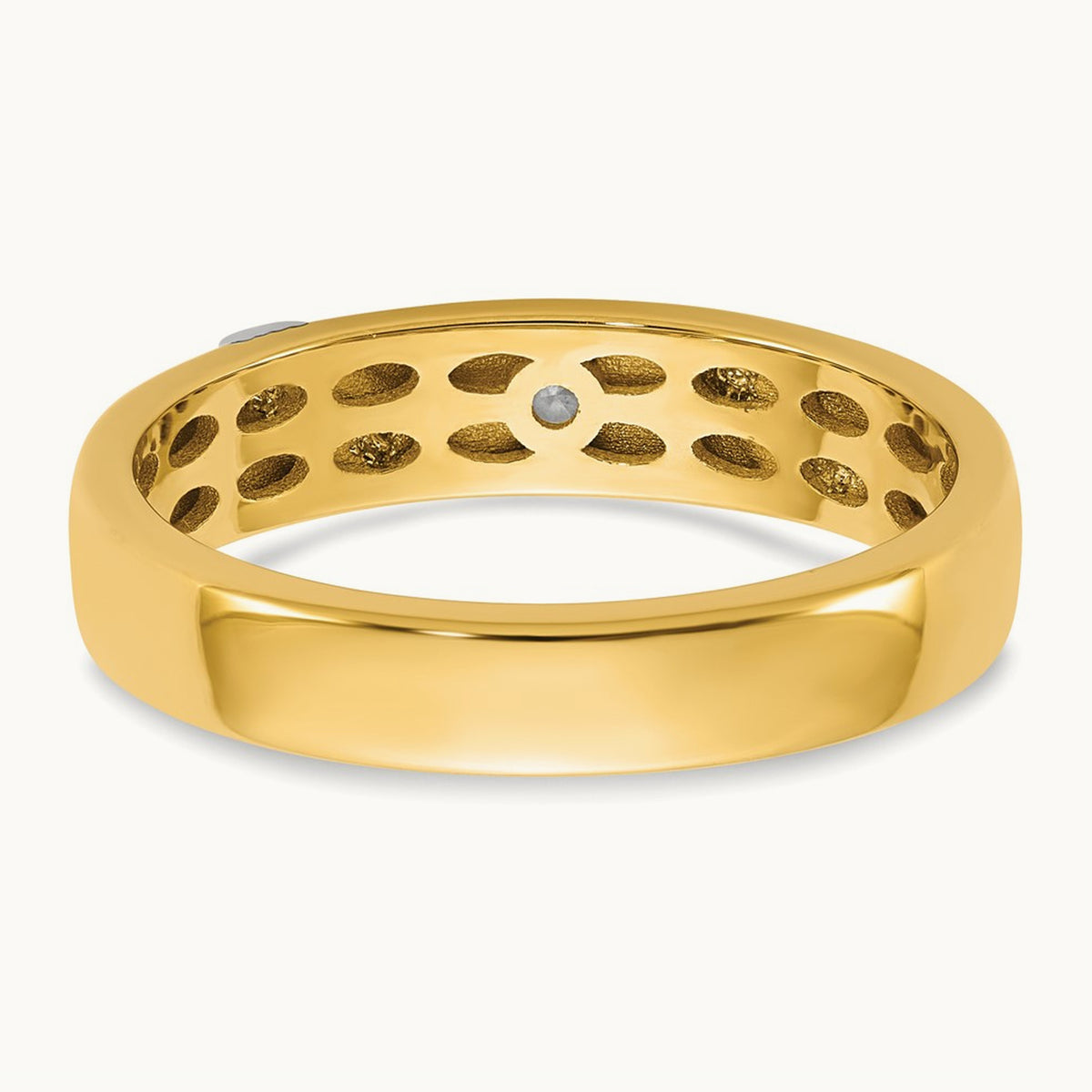 14ktt IB Goodman Mens Polished Diamond Ring Mounting