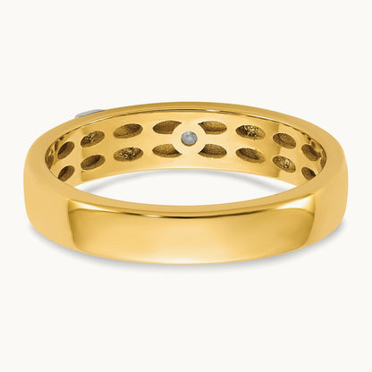 14ktt IB Goodman Mens Polished Diamond Ring Mounting