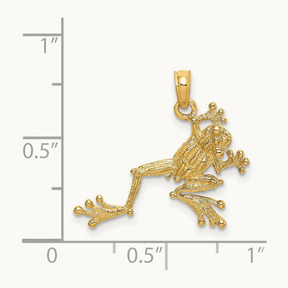 2-D Textured Frog Charm — 20.2mm