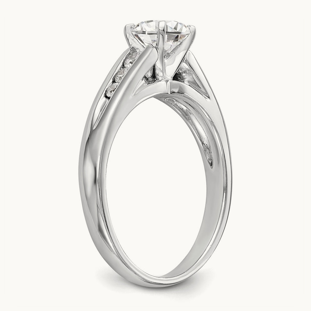 Peg Set Semi-Mount Engagement Ring, 0.15 ct tw