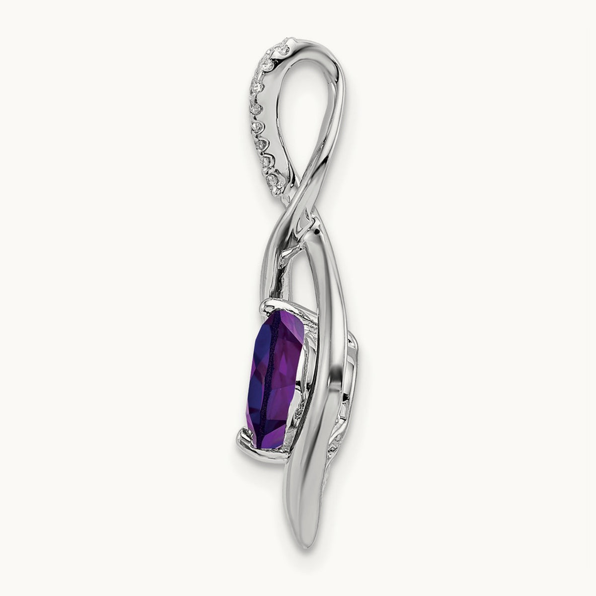 Amethyst and Diamond Pendant — photo set