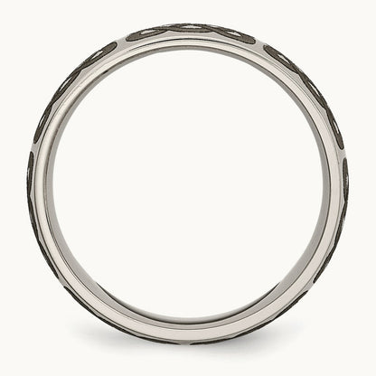 Polished Celtic Laser Design Band — photo set