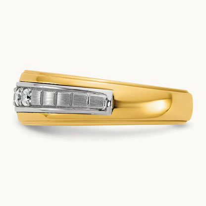 14ktt IB Goodman Mens Satin Diamond Ring Mounting