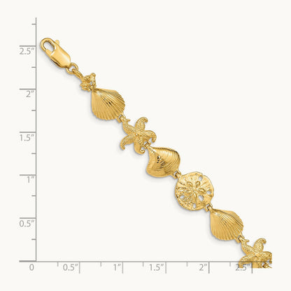 Sea Life Bracelet, 14K