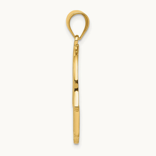 Filigree Hamsa Pendant, 14K