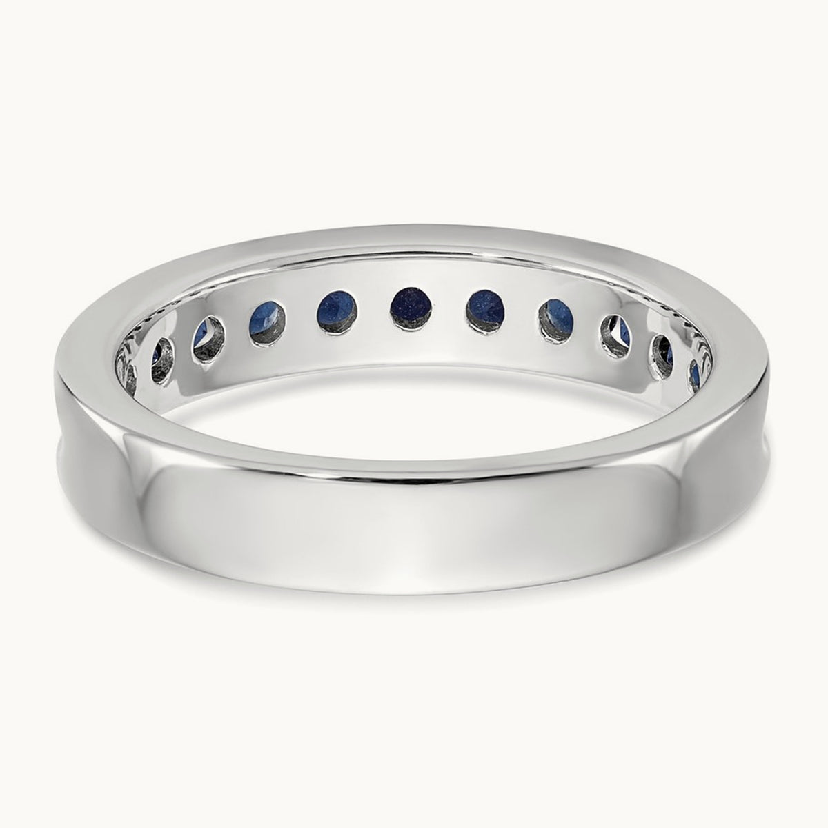 Blue Diamond Band, 14K White Gold