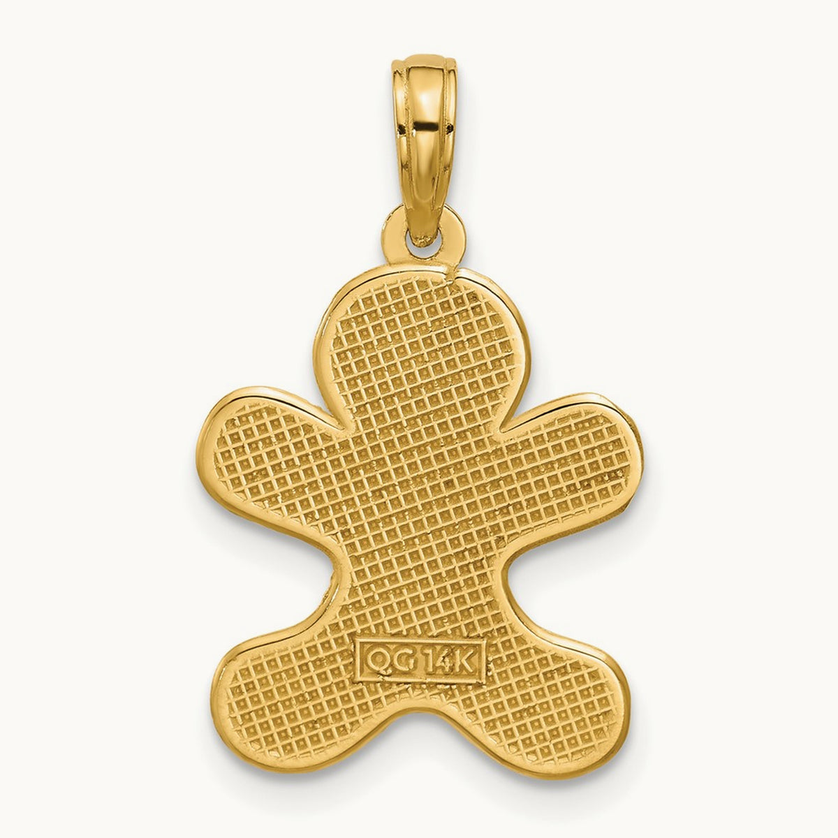 Polished Gingerbread Pendant, 14K