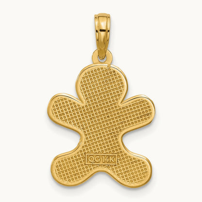 Polished Gingerbread Pendant, 14K