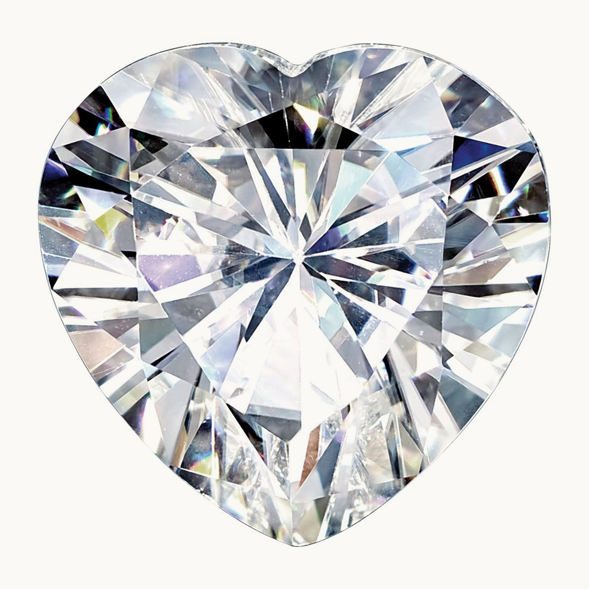 Heart Pure Light D-E-F Moissanite, 9mm