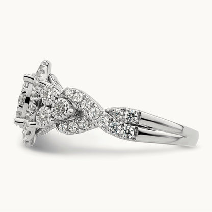 Cluster Engagement Ring, 1.00 ct tw Lab-Grown Diamond
