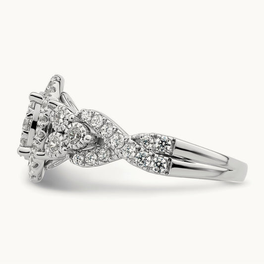 Cluster Engagement Ring, 1.00 ct tw Lab-Grown Diamond