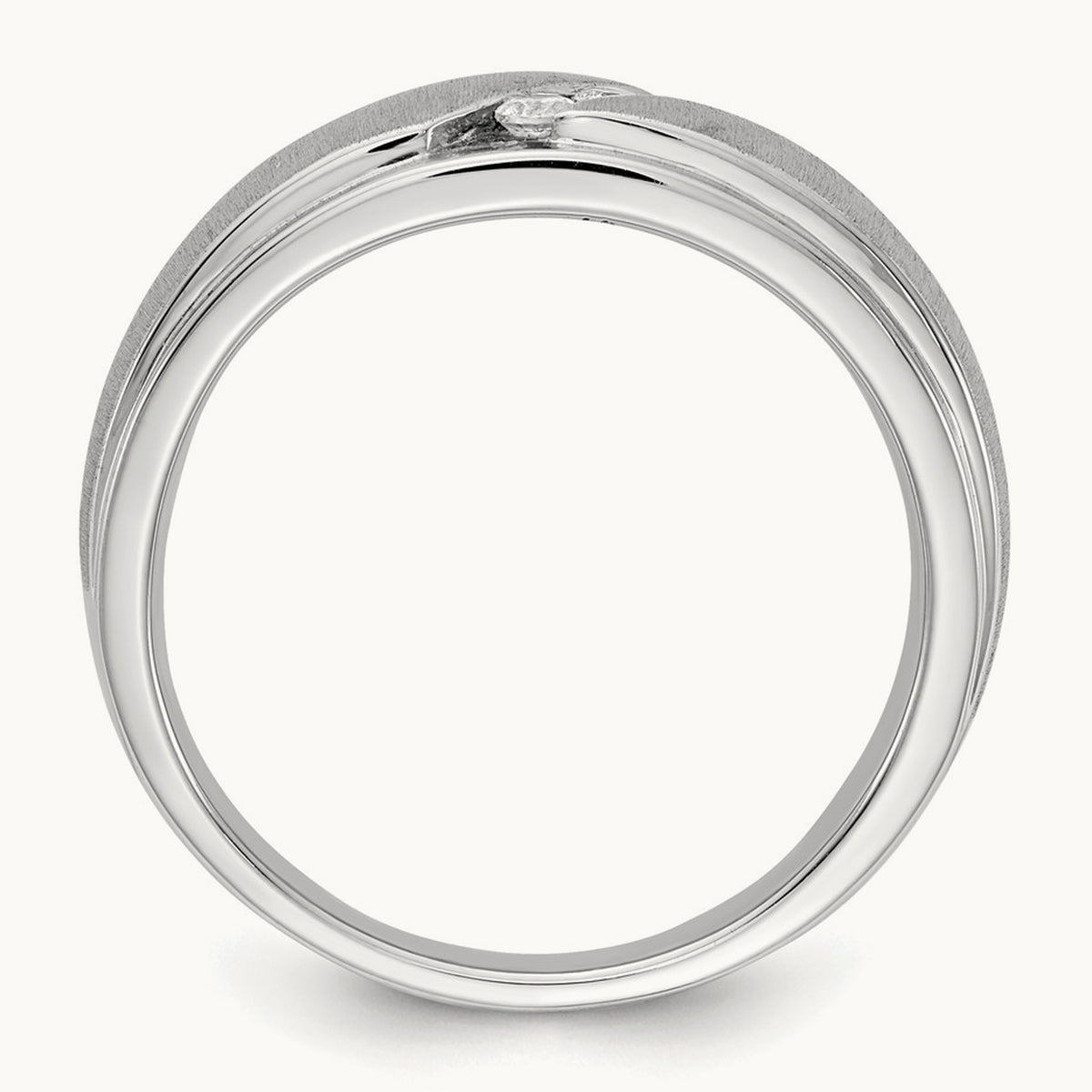 Diamond Men's Band, 14K White Gold